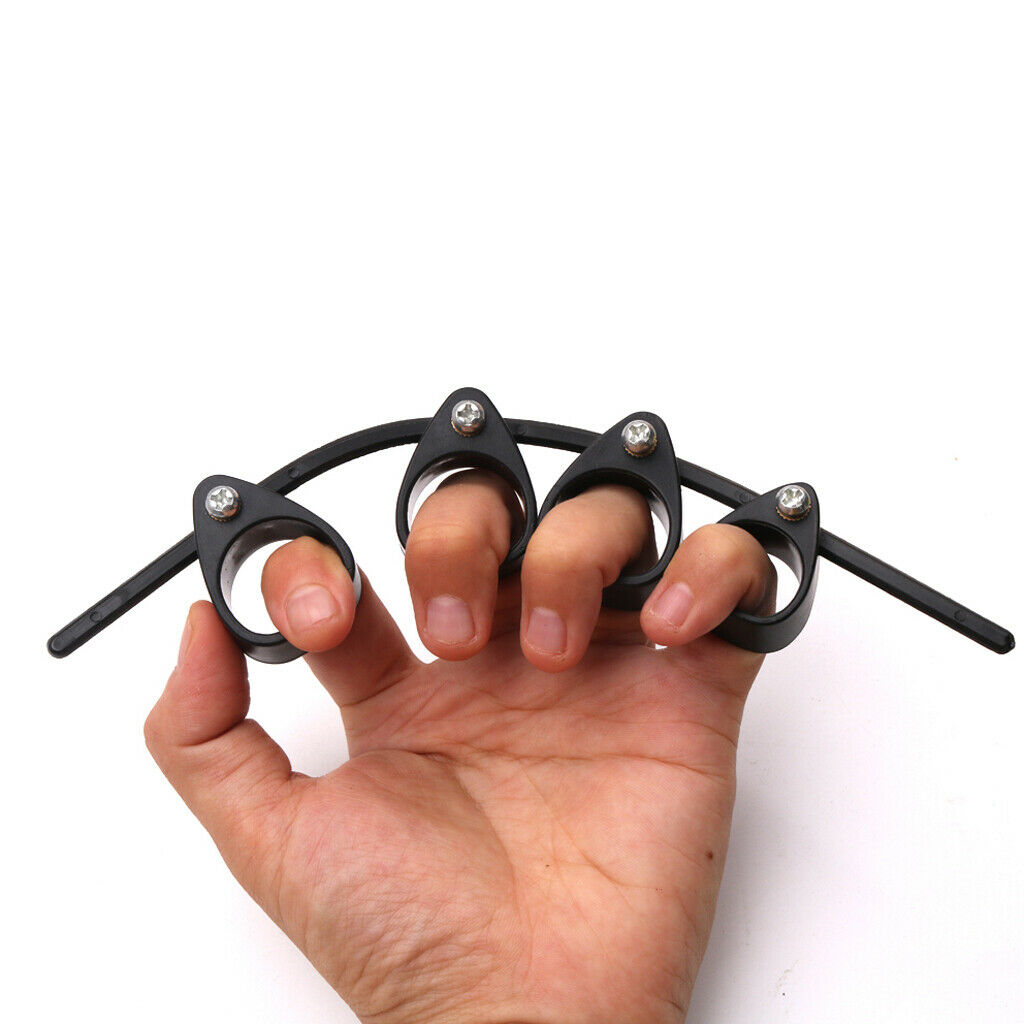 Plastic Finger Extensor Hand Trainer Black for Guitar Piano Player Training