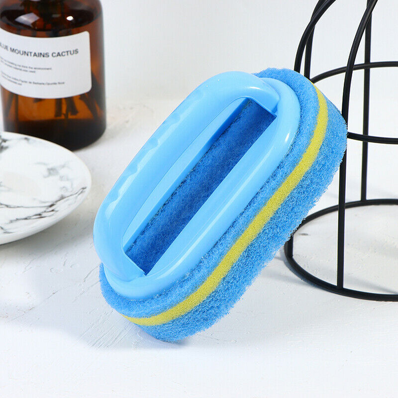 Bathroom Kitchen Glass Wall Cleaning Brush Plastic Handle Sponge Cleaning ToFCA