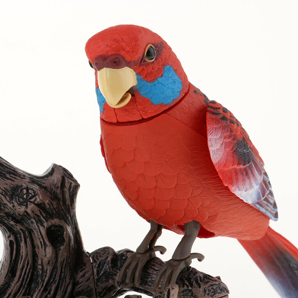 MagiDeal Realistic Sound Voice Control Activate Chirping Singing Parrot Bird