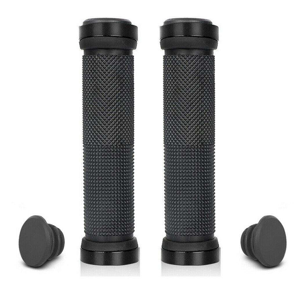 4pcs Bicycle Double Lock On Handlebar Grips Mountain Bike Handle Sleeve Set