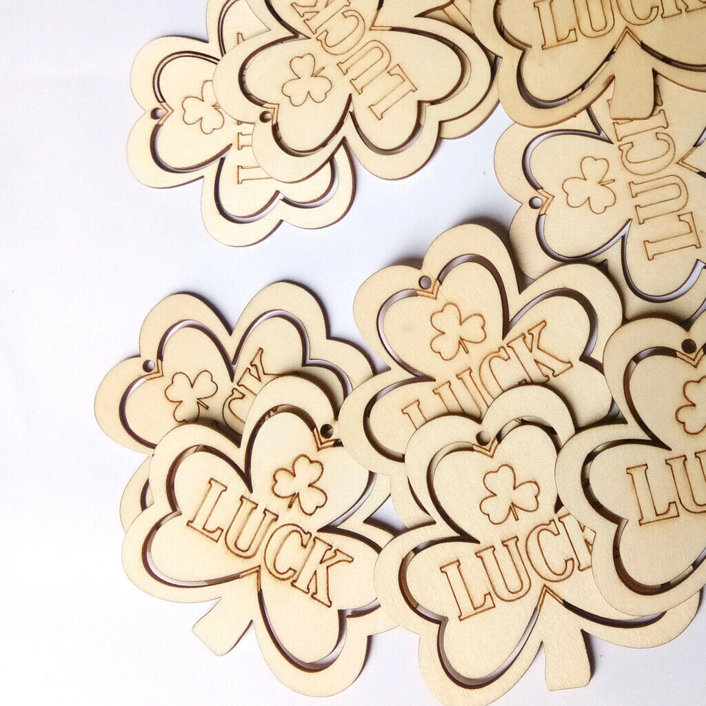 20Pack Cutout Wood   Slice Hanging Pendant Home Xmas Tree Craft Decorations