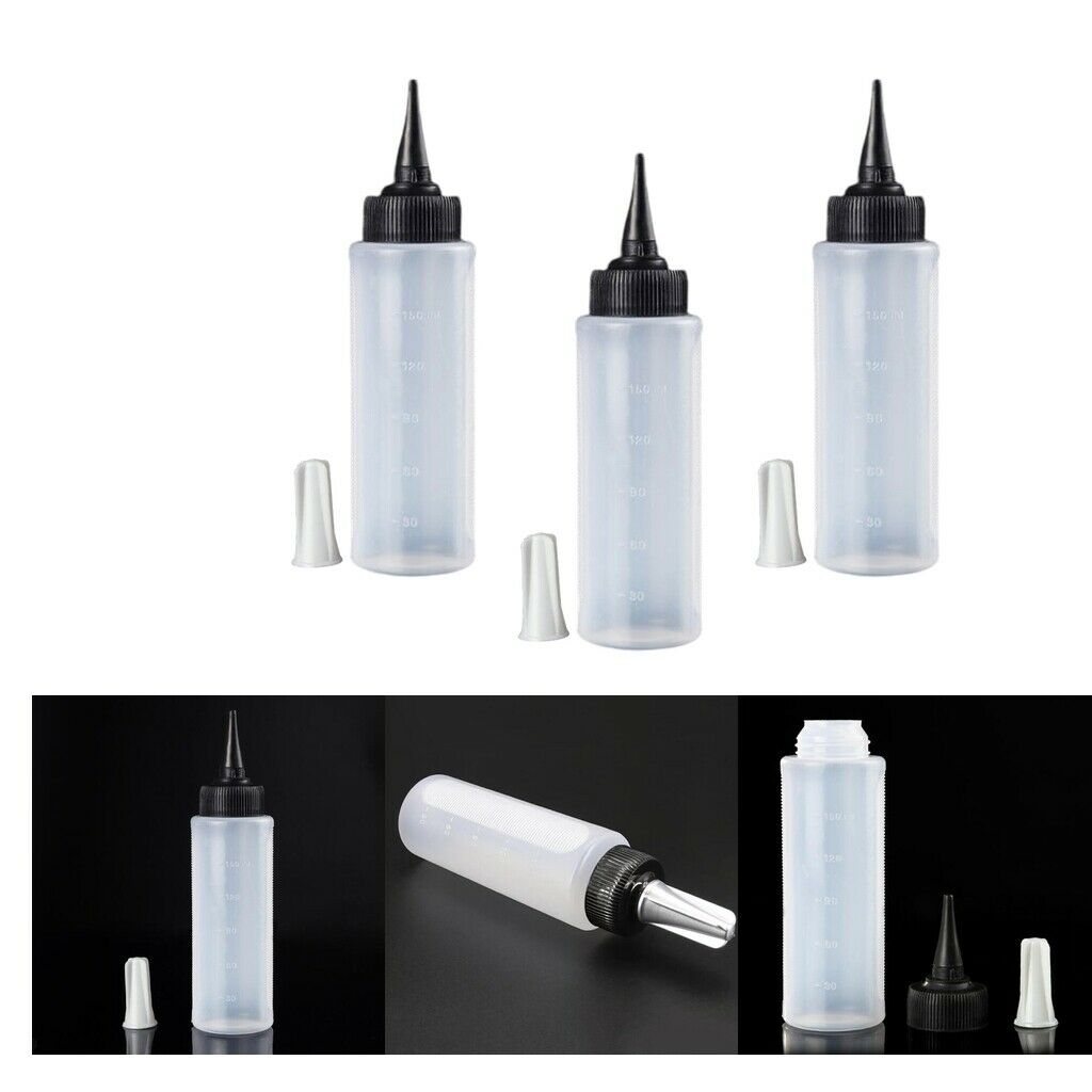3 PCS 5oz Empty Hair Applicator Bottles, Made of High Quality Environmental
