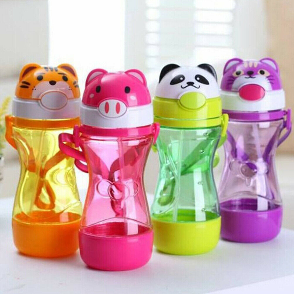1Pc Cute baby kids straw cup drink water juice cup bottles children gift_sgP XC