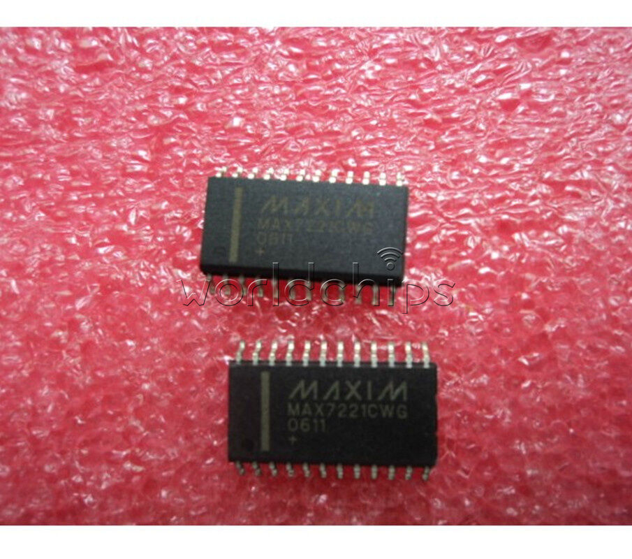 10PCS New MAX7221CWG MAX7221 8-Digit LED Display Driver SOP-24 IC