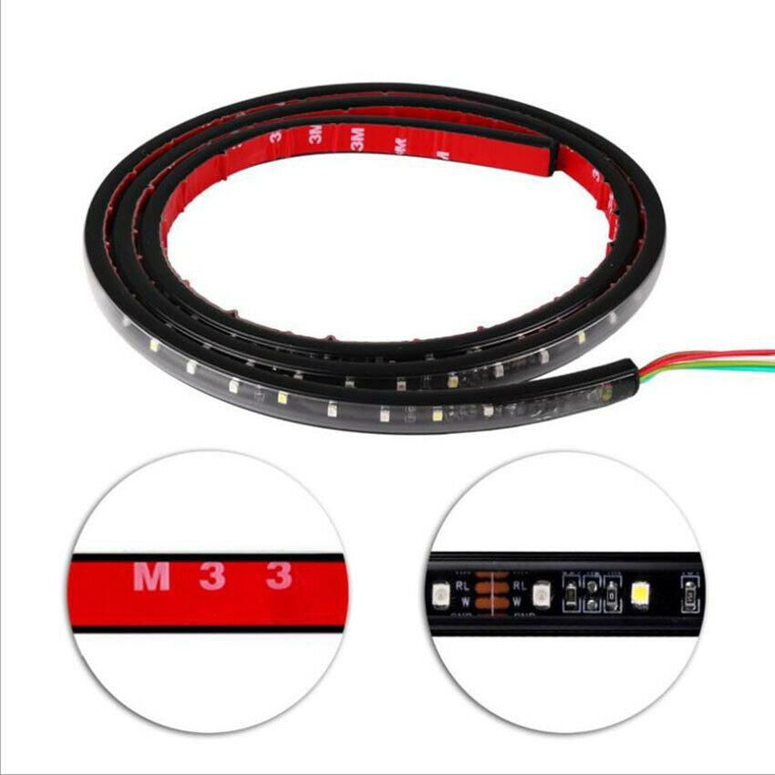 60" Trunk Tailgate 3-Row LED Light Bar For Reverse Brake Turn Signal Tail