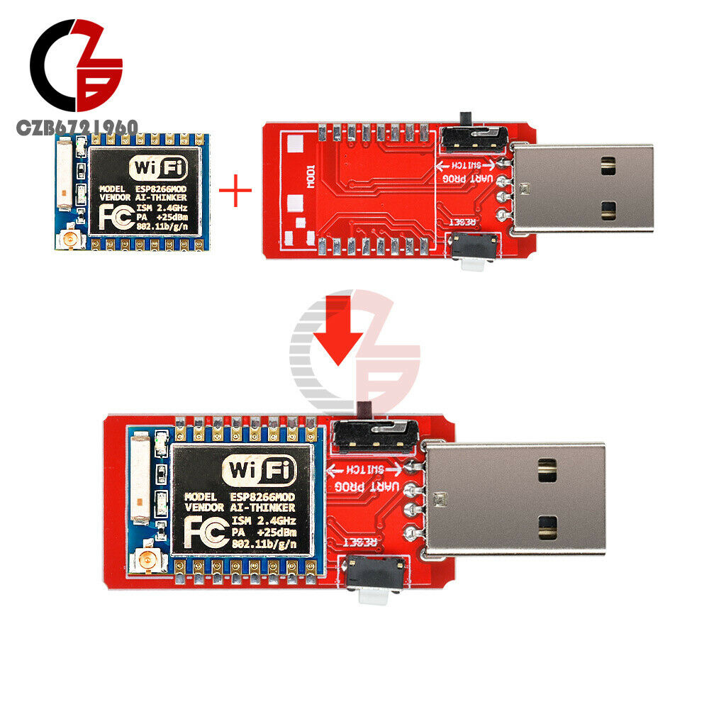 ESP-07 Serial USB to ESP8266 ESP07 Wifi Transceiver Adapter Built-in Antenna