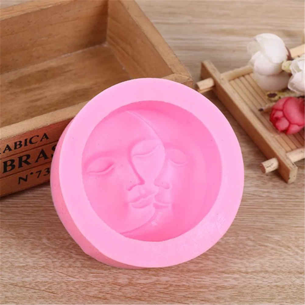 Sun Moon Faces Silicone Soap Molds Craft Molds DIY Handmade Soap Mould MD.l8