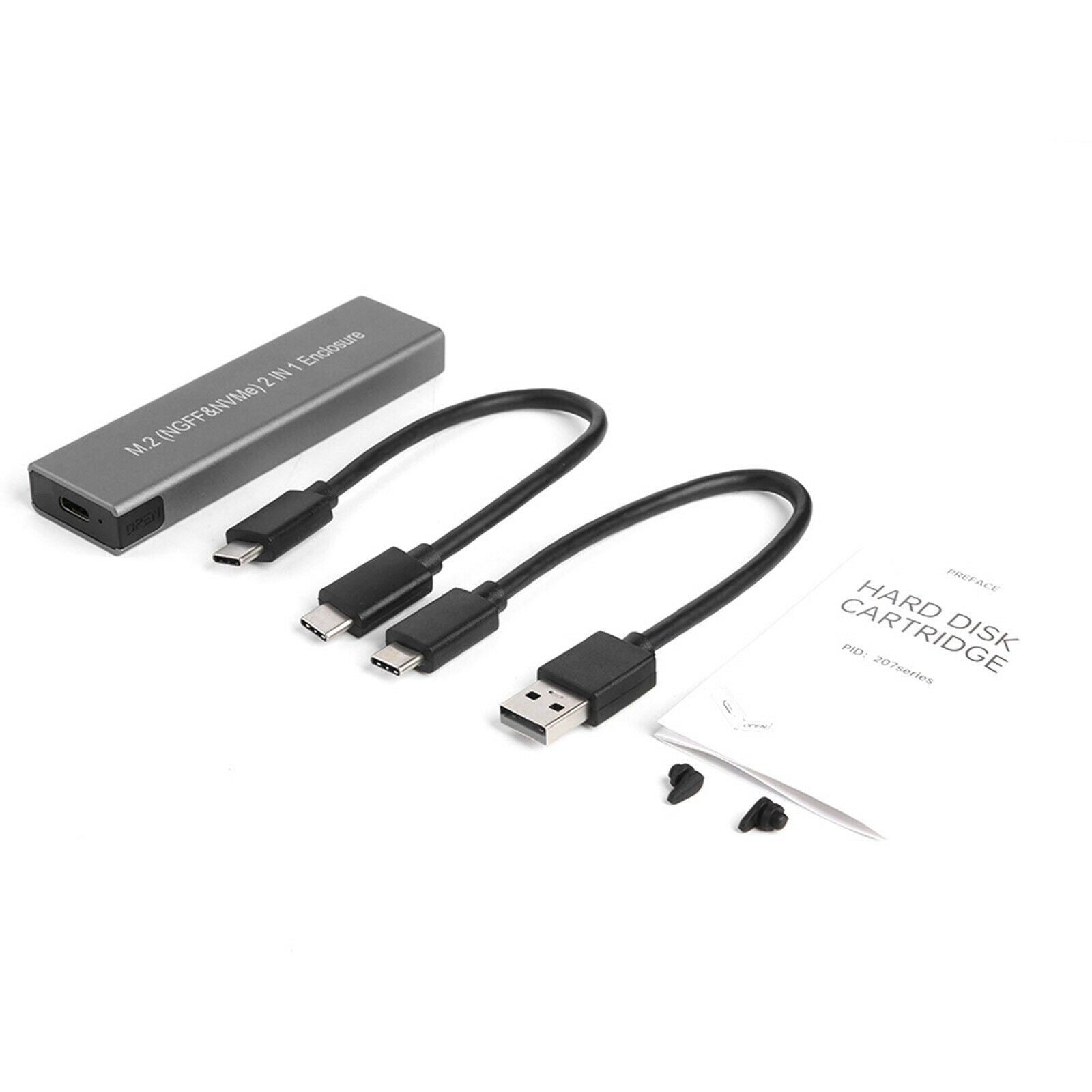 Aluminum M.2 NVME to USB 3.1 Enclosure Adapter M B Key for 2230 NVMe SSD