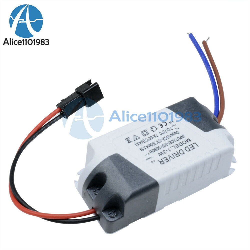 2PCS 3X1W AC 85V-265V to DC 12V LED Electronic Transformer Power Supply Driver