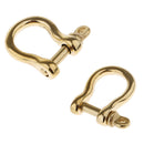 2 Pieces O Shape Shackle Camping Brass Sports Accessory