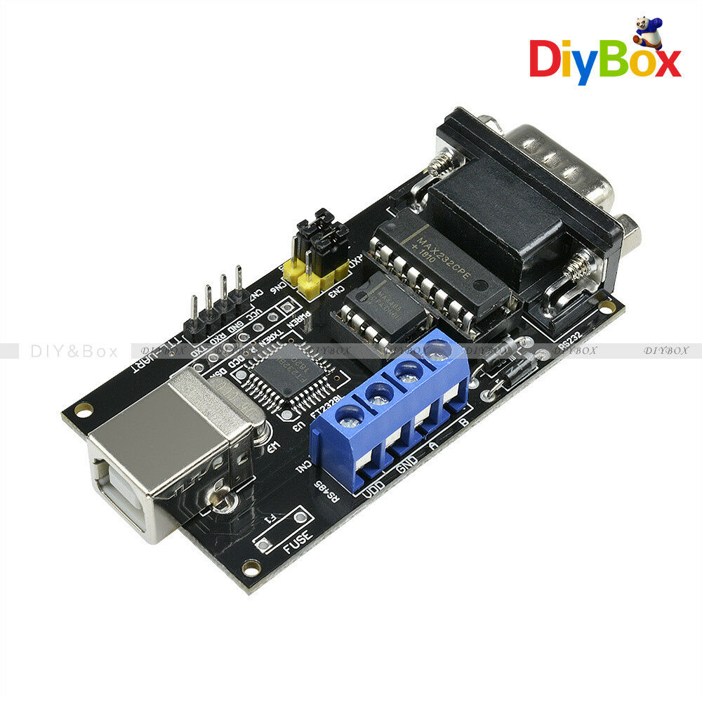 RS232/UART DB9 USB to Serial RS485/TTL Adapter Converter Module FTDI FT232BM/BL