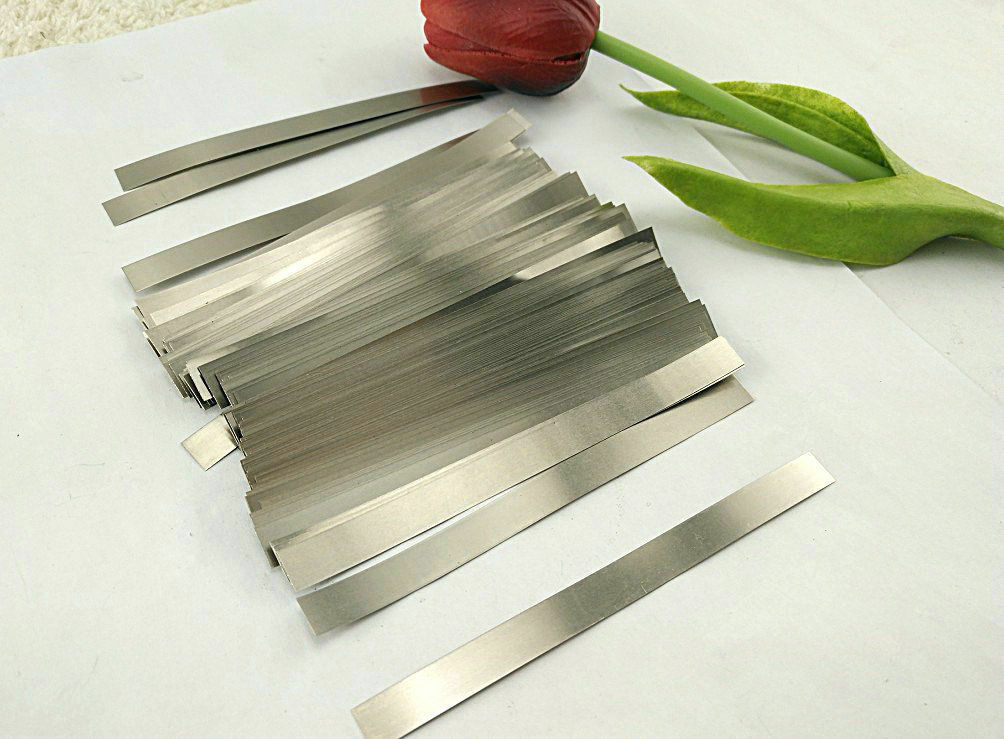 10 pcs Pure 99.96% Low Resistance Nickel Ni Metal Strap Sheet 8*0.15*100 mm
