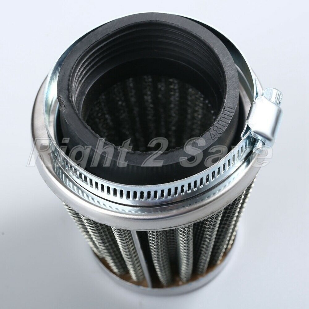 For Scooter ATV Minibike Motor 48mm Air Clamp-on Refit Funnel Filter Cleaner