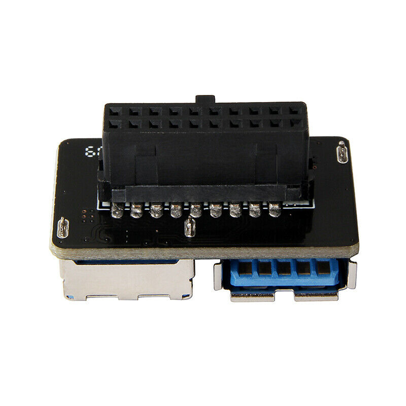 Motherboard USB3.0 19/20pin to left and right USB3.0 A female interface adapter