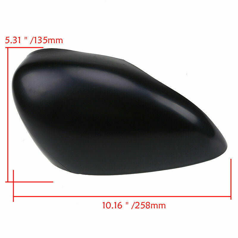 1PC Right Passenger Side Mirror Cover Cap Matte Black Fit For Ford Fiesta Sedan