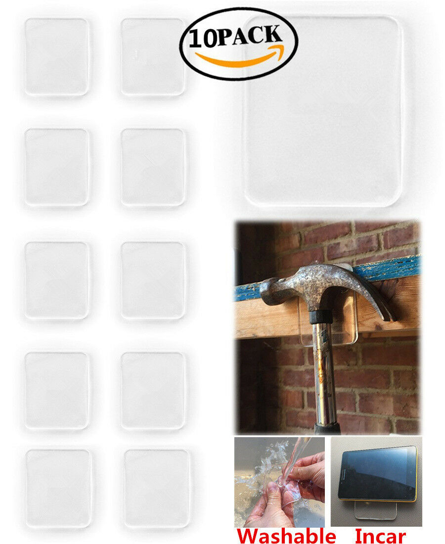 10Pcs Washable Sticky Gel Cell Pad Car Dashboard Anti-Slip Phone Holder Pads Mat