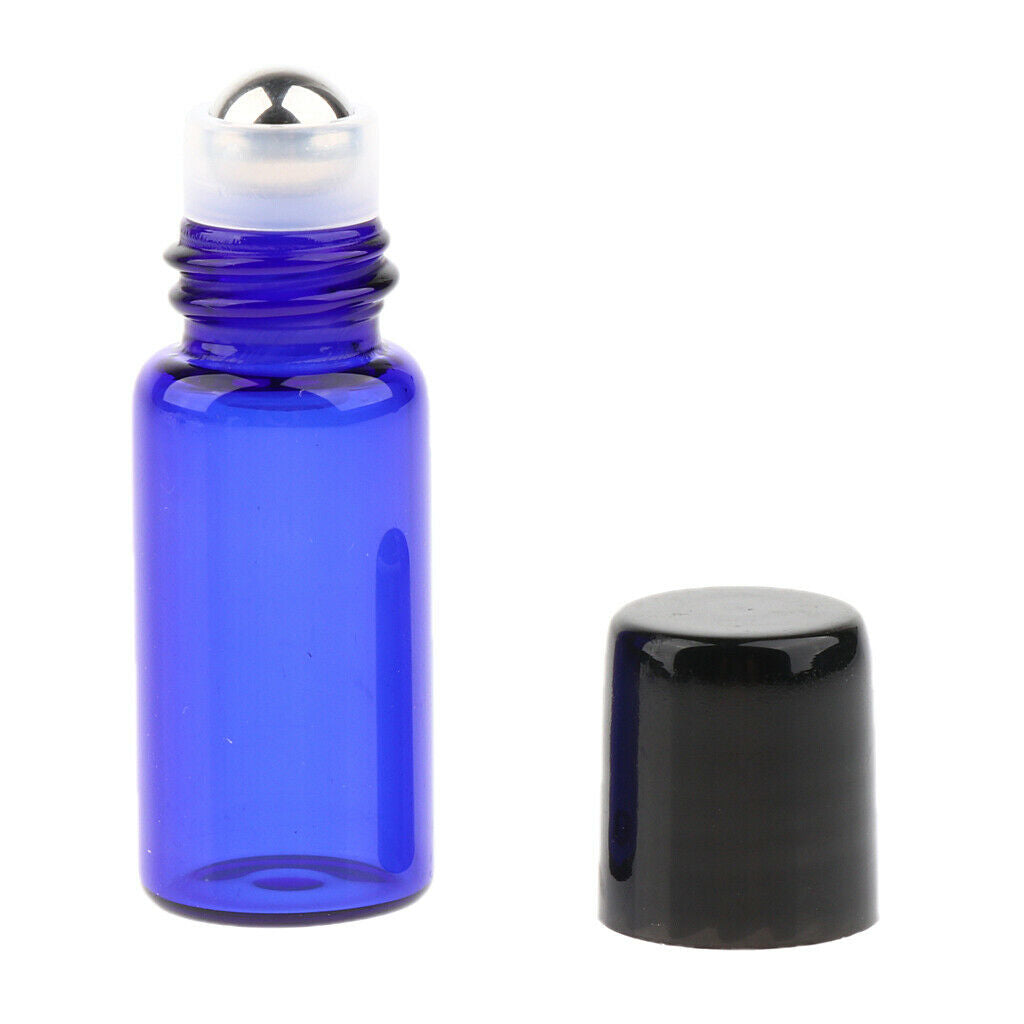 Wood Essential Oil Display Rack Holder Stand + 20 Glass Roller Ball Bottles