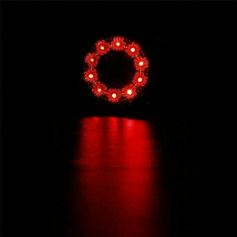 2x Round 16-LED 4" Tail Lights Reverse Backup Light Red White Truck Boat Trailer