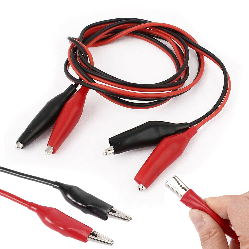 2 Groups 1M Alligator Clip Test Leads Double-ended Jumper Wires Test Leads S LIN