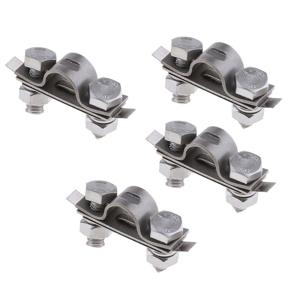 4 Pieces 304 Stainless Steel Control Throttle Cable Clamp Replacement Boat