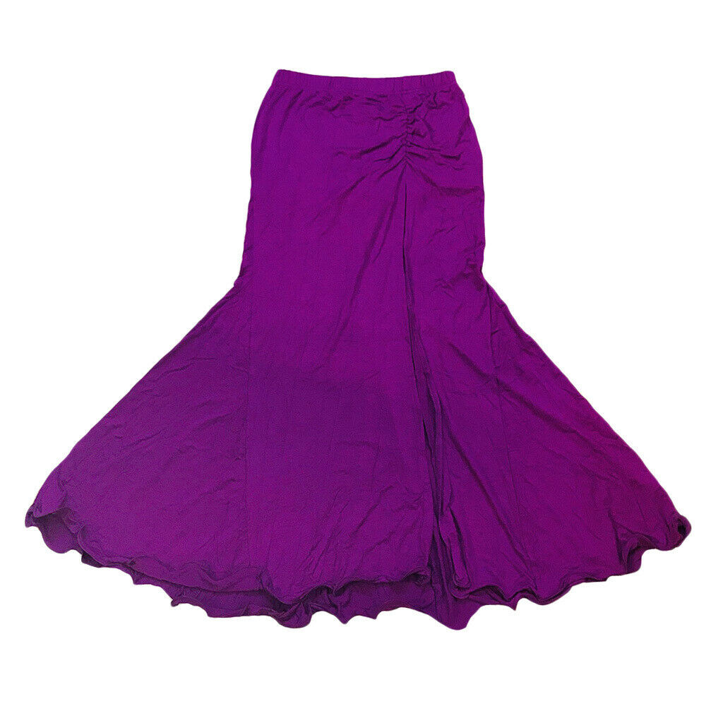 Lady Belly Dance Skirt Long Skirts Swing Dress Dance Costume Outfit Purple