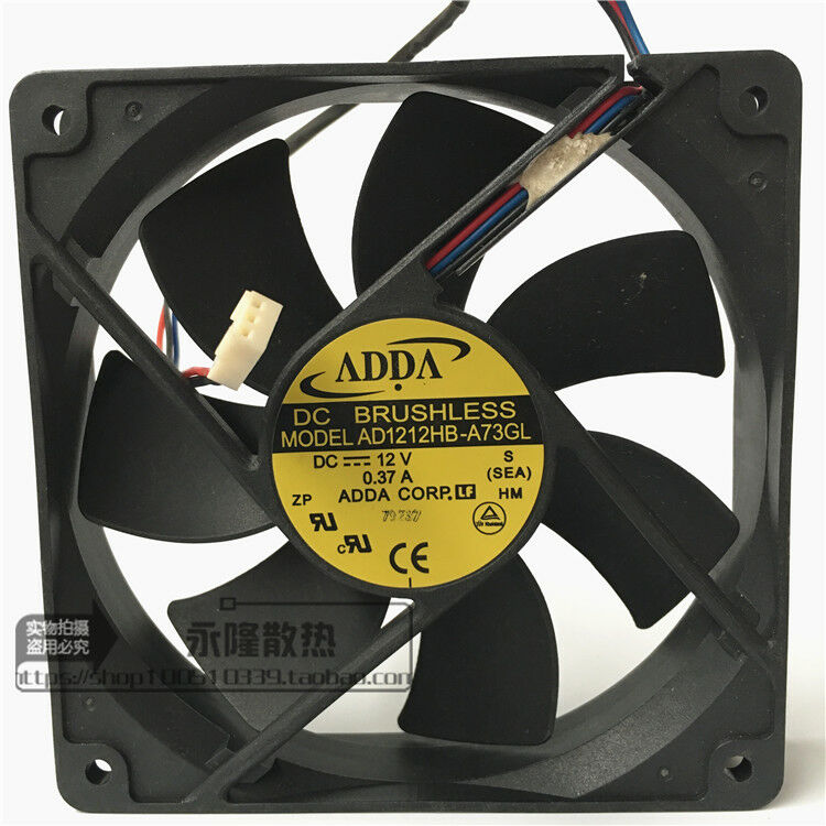 for ADDA AD1212HB-A73GL FAN 120*120*25mm DC12V 0.37A 3pin