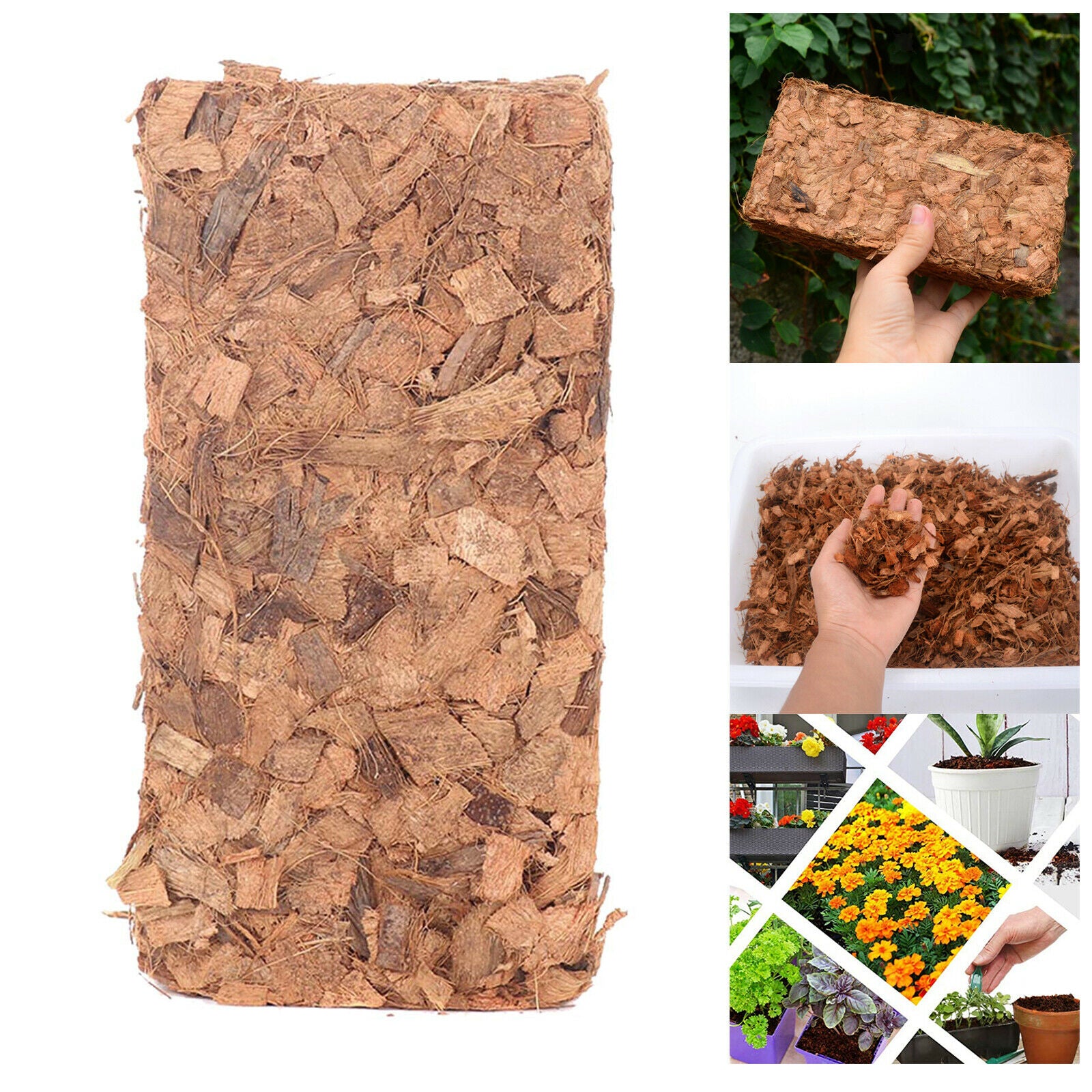 Premium Organic Coco Coir Bricks Fiber Block Soilless Potting Soil Garden