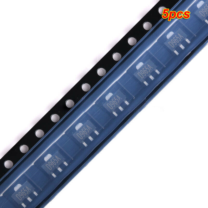 5pcs SMD Triode 2SD965A silk screen D965A SOT-89 NPN 30V/5A Transistor