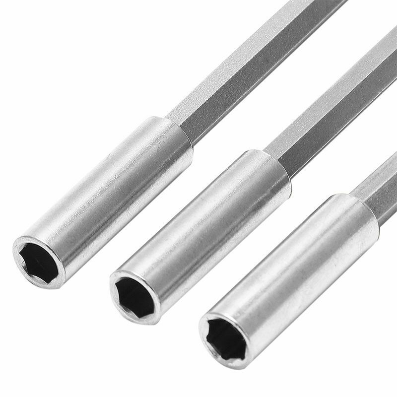 3Pc 1/4 Hex  Release Magnetic Screwdriver 60/100/150mm Extension Bit Holder Q4C4