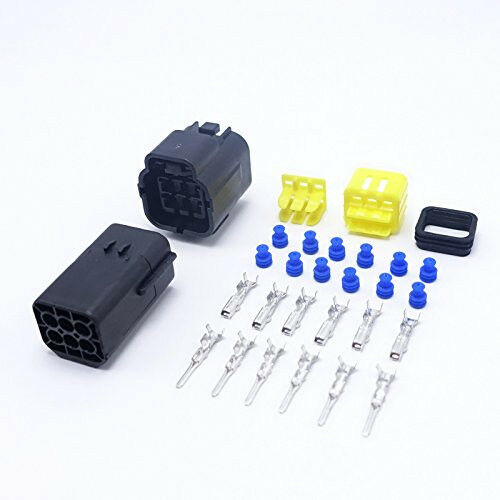 5 Sets New 6 Pin Way Amp Waterproof Sealed Wire Connector Plug For Car Auto Van