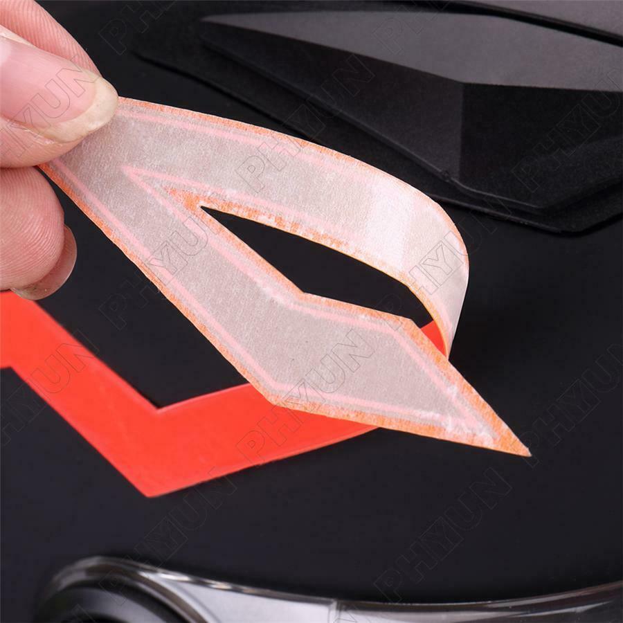 Red Led Motorcycle Helmet Lights Strip Kit 3 Modes Switchable Scooter Universal