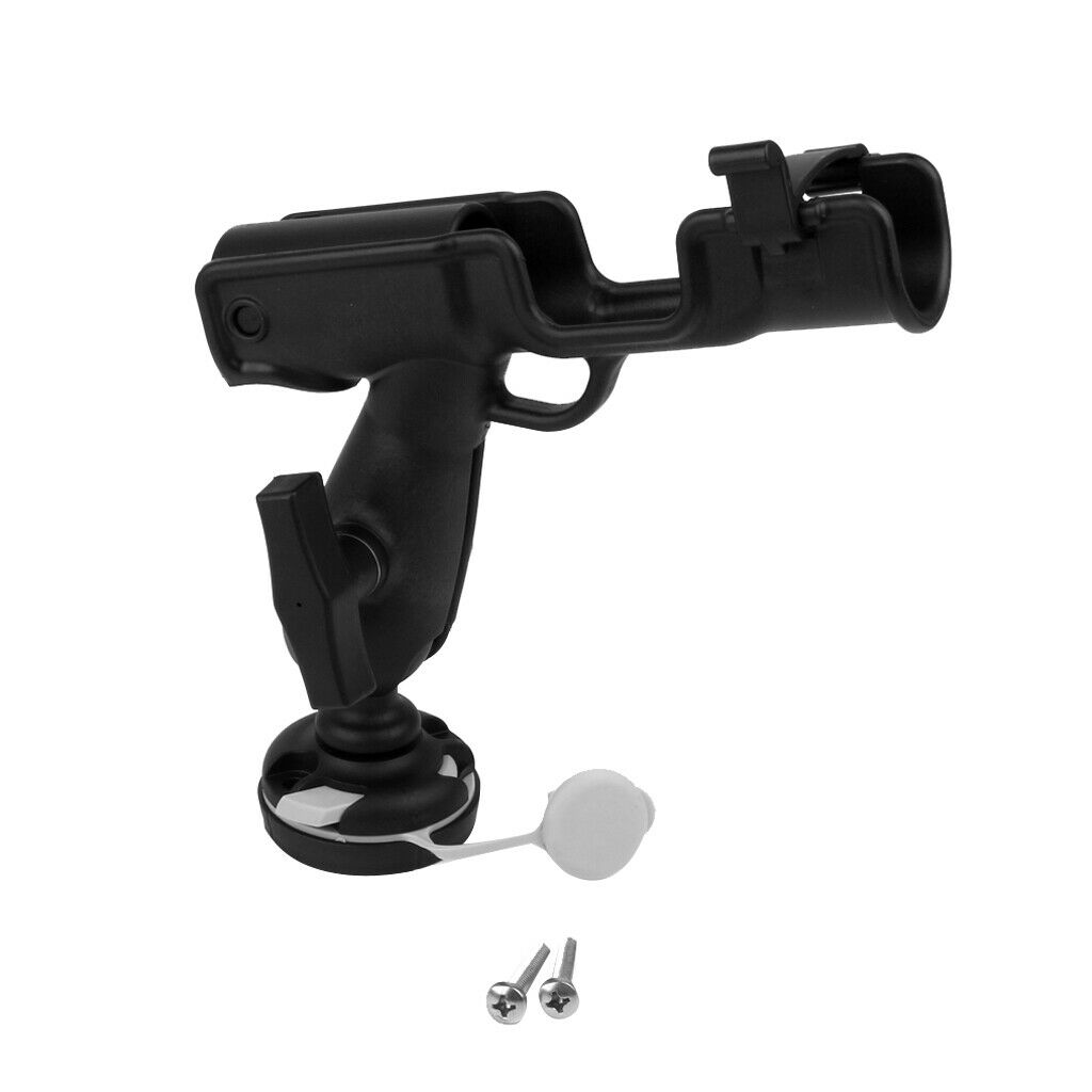 2pcs Rod Holder Bracket Fishing Pole Rack Tube Storage with Tools Slot Black