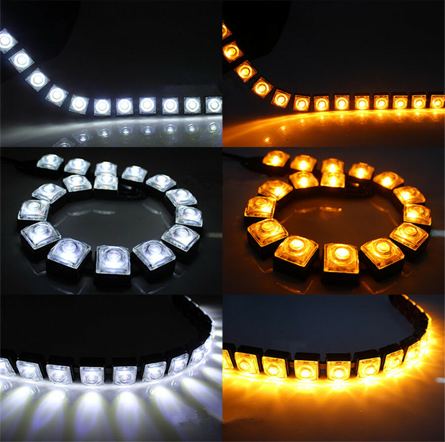 Car Flexible Switchback LED Knight Rider Strip Light DRL Sequential Turn Signal