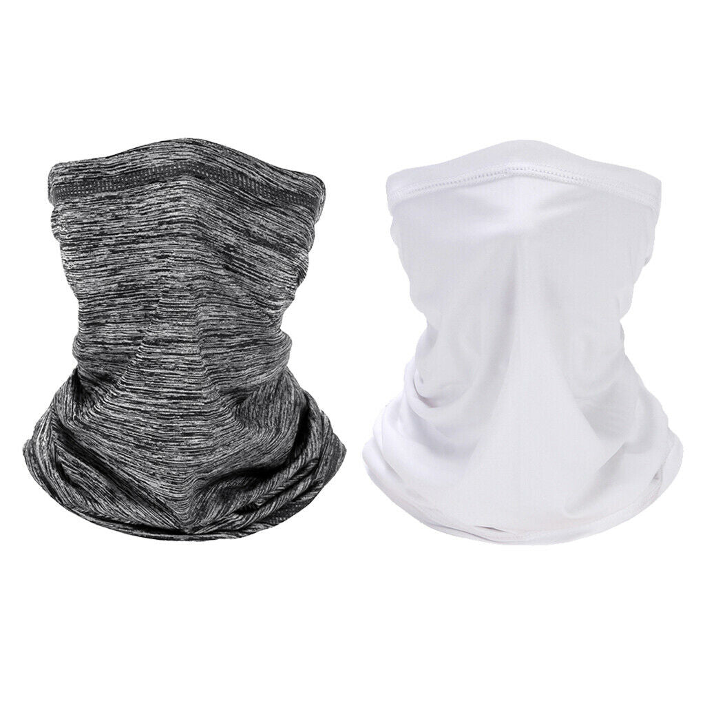 2x Cycling Face Guard Balaclava Soft Scarf Women Men Neck Warmer Headwear