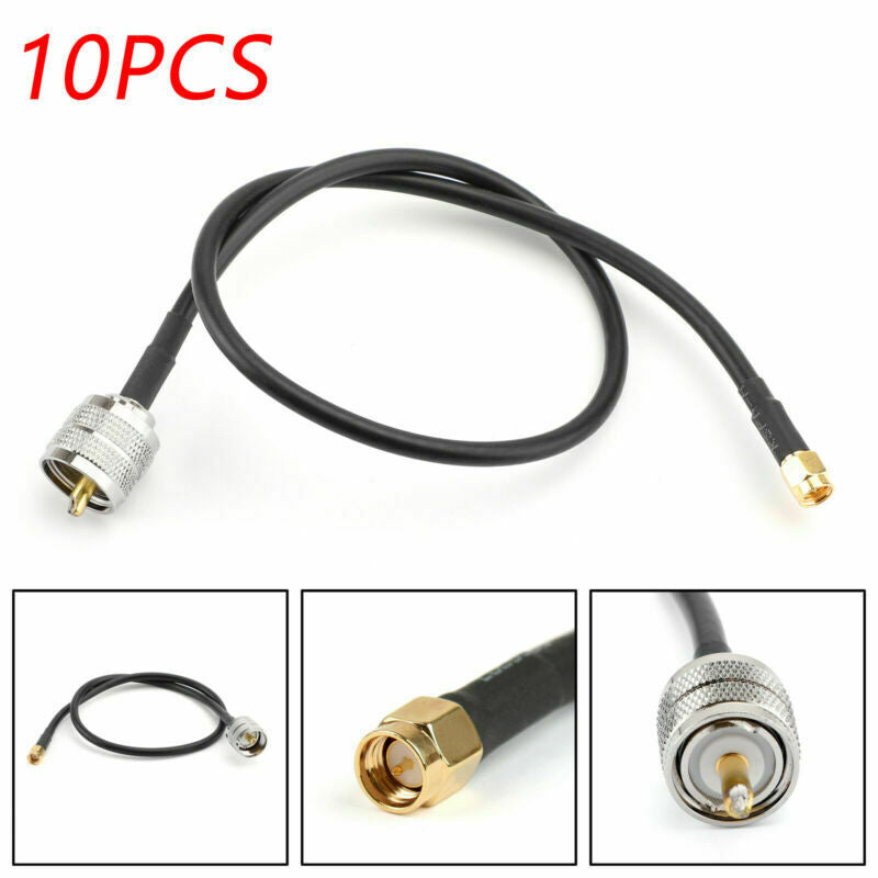 PL259 SMA Male to UHF Male RF Straight Pigtail RG58 Coax Cable 20/50/100cm A6
