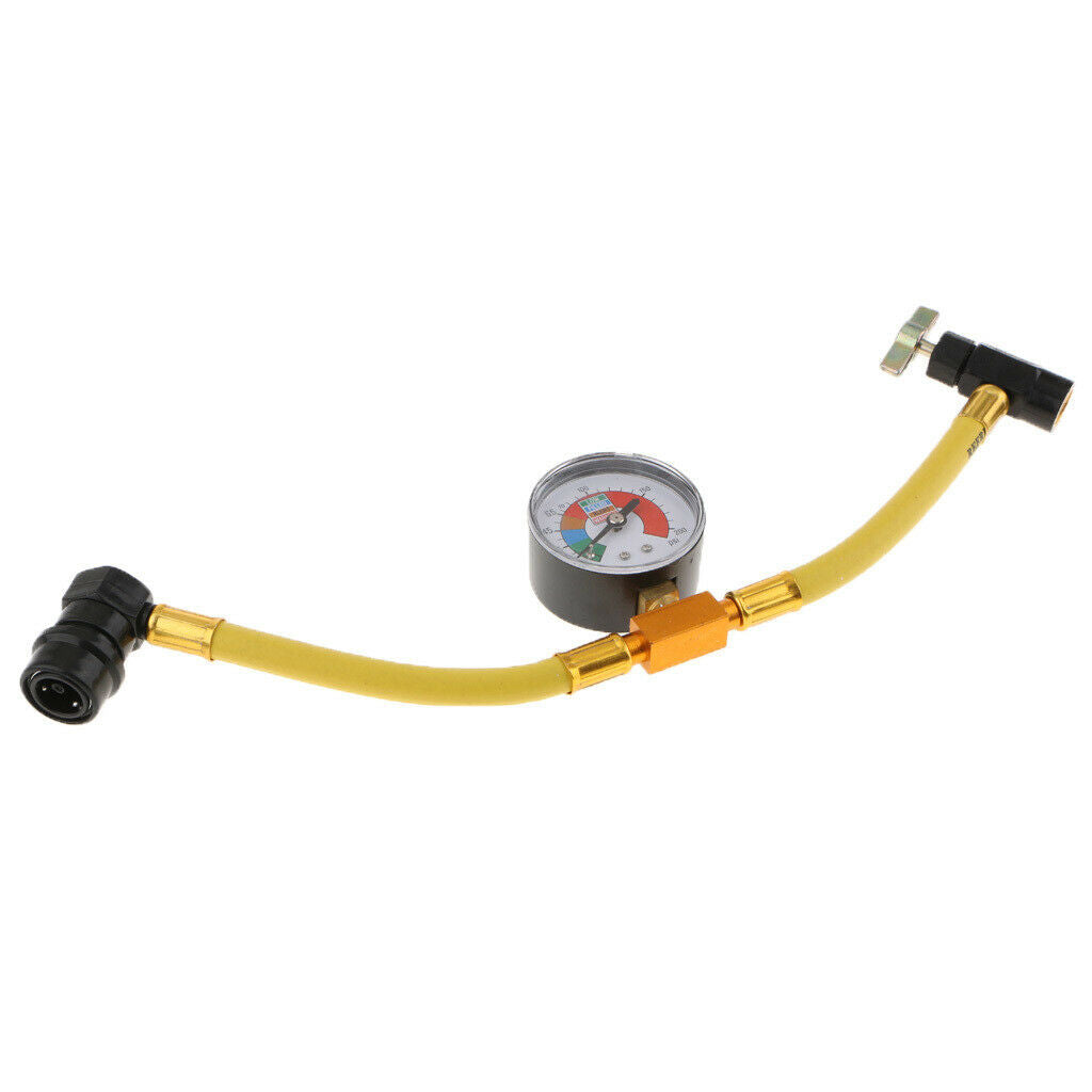 High Quality R134A A/C Air Conditioning Recharge Hose Pipe w/ Gauge Yellow