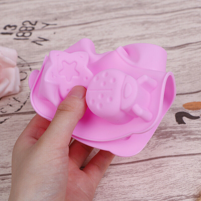 Insect Shape Mould Silicone Cake Decoration 6 Grid Multifunction Handmade.l8