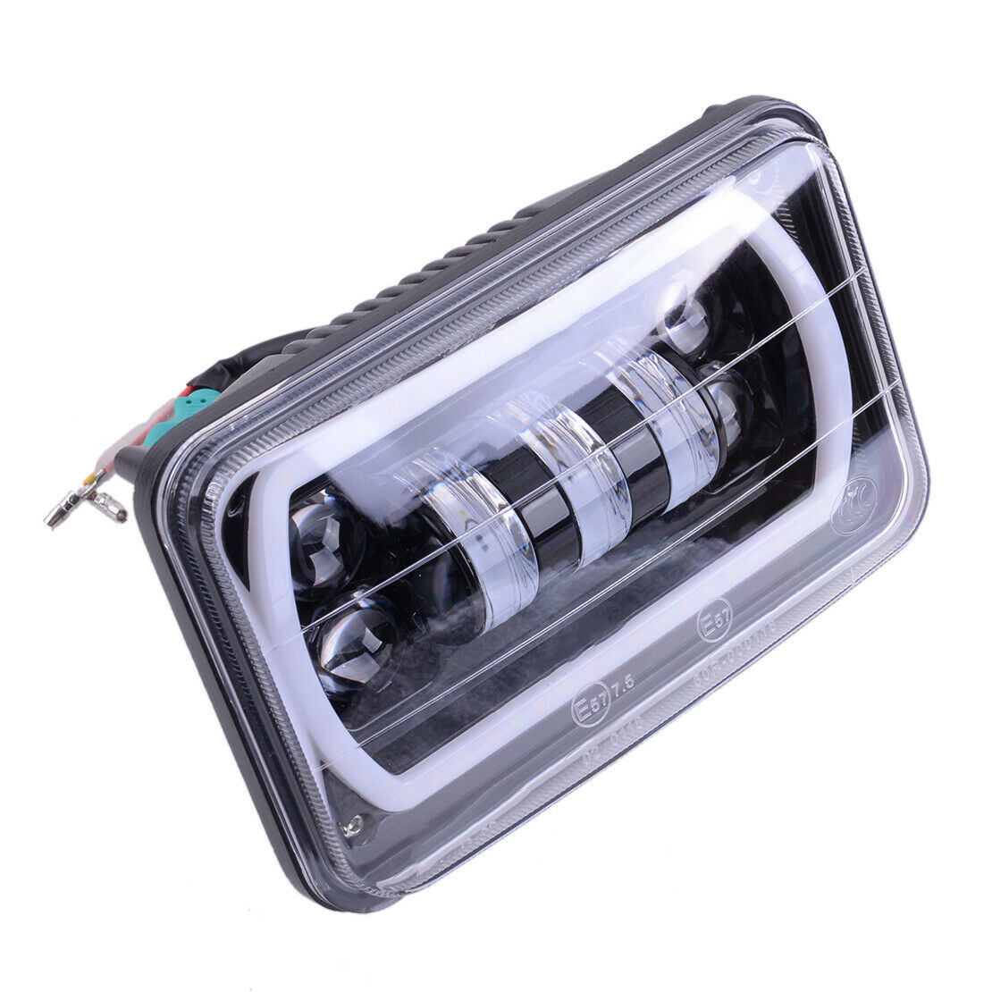 4X6" Square LED Headlight DRL Sealed High Low Beam Fit for Jeep Cherokee Truck