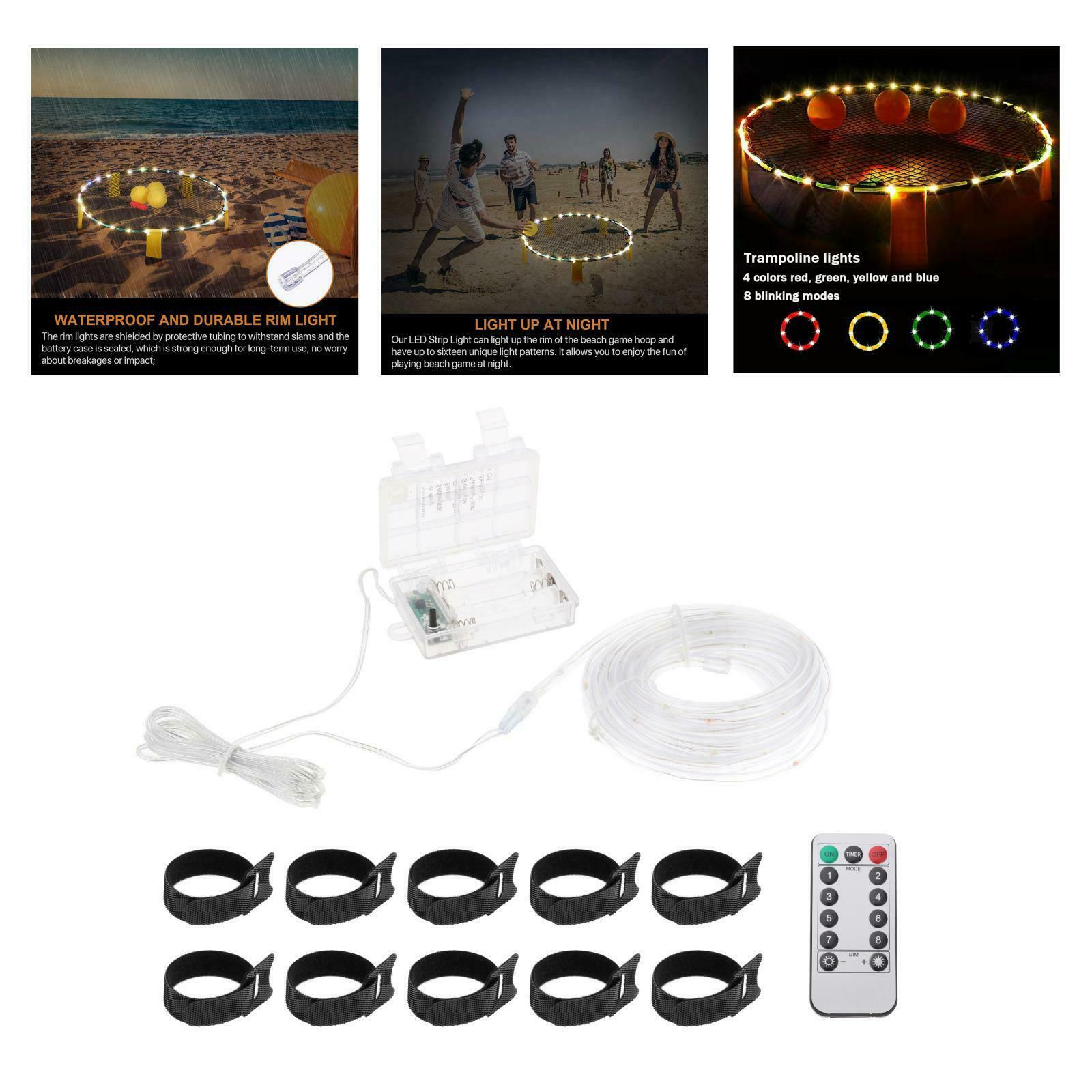 LED Trampoline Lights Remote Control Rope Lights 8 Modes Outdoor LED Light