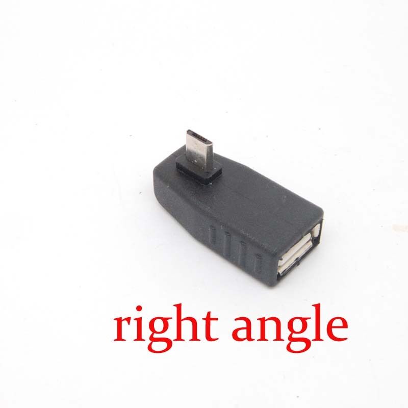 90 Degree right angle Female to micro USB 2.0 B 5Pin Male OTG Adapter Converter