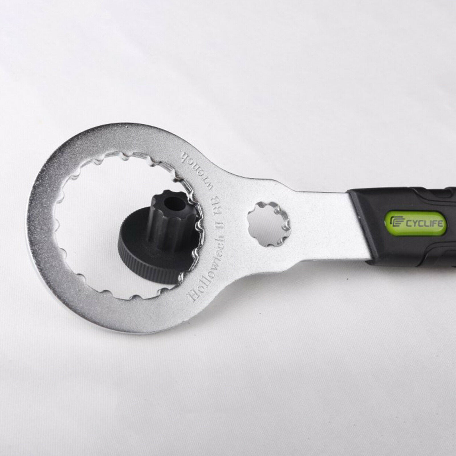 Bike Bottom Bracket Wrench Bicycle Rubber Grip 16-Notch Spanner Hand Tool