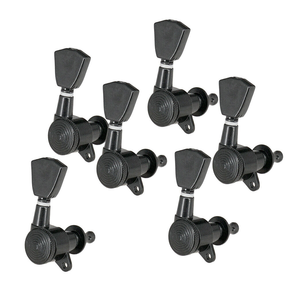 Guitar Lock Gear Tuners Tuning Pegs Machine Heads 6R for Folk Guitar Black