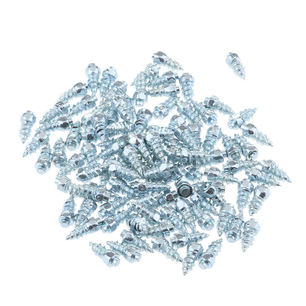100 x 9mm Motorcycle Anti-Slip Screw in Tire Stud Snow Trim Wheel Tyres