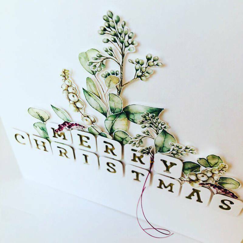 Merry Christmas Letters Metal Cutting Dies for Scrapbook Album Cards Decor gt Re