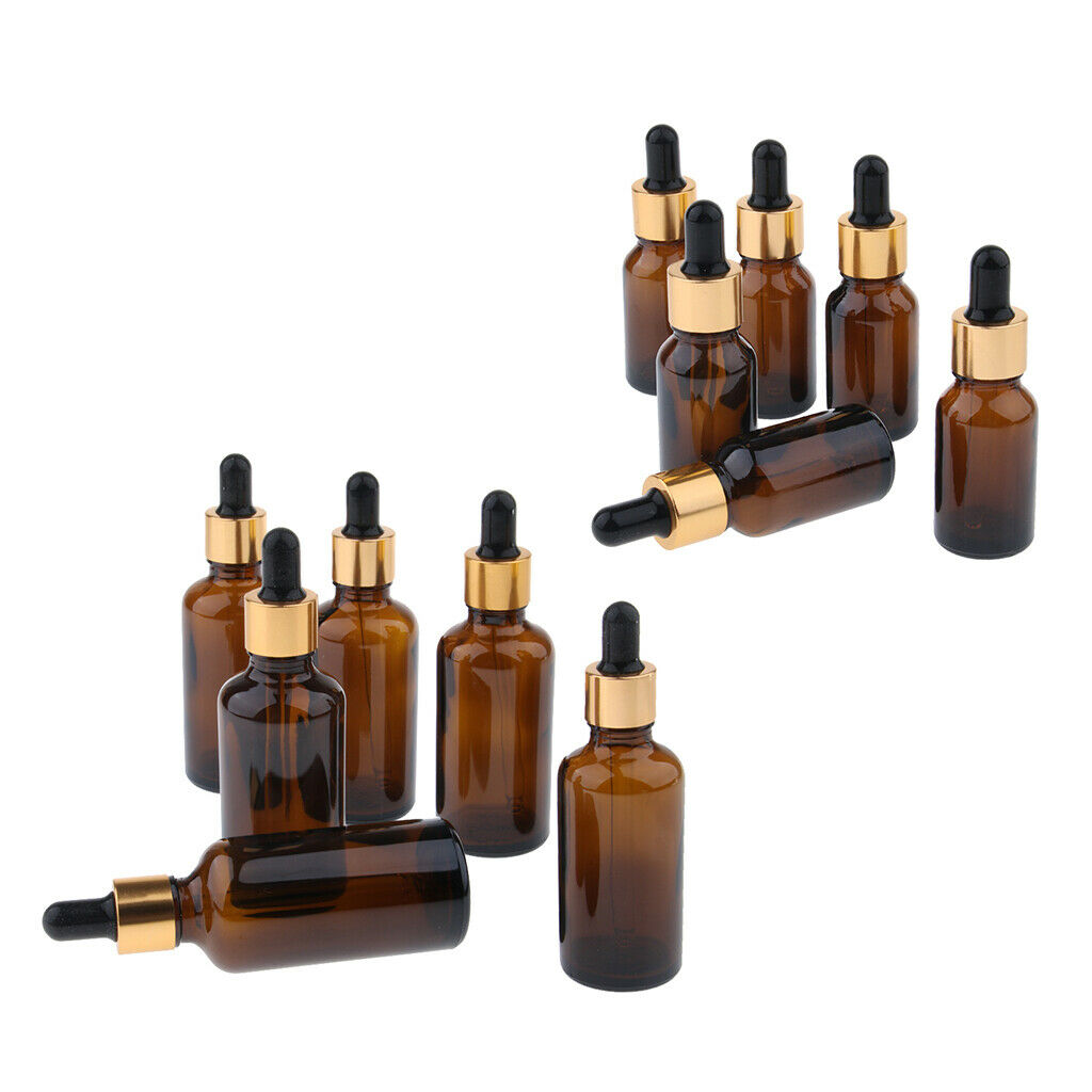 12 Pieces 15ml/50ml Refillable Dropper Bottles Essential Oils Cosmetics Perfume