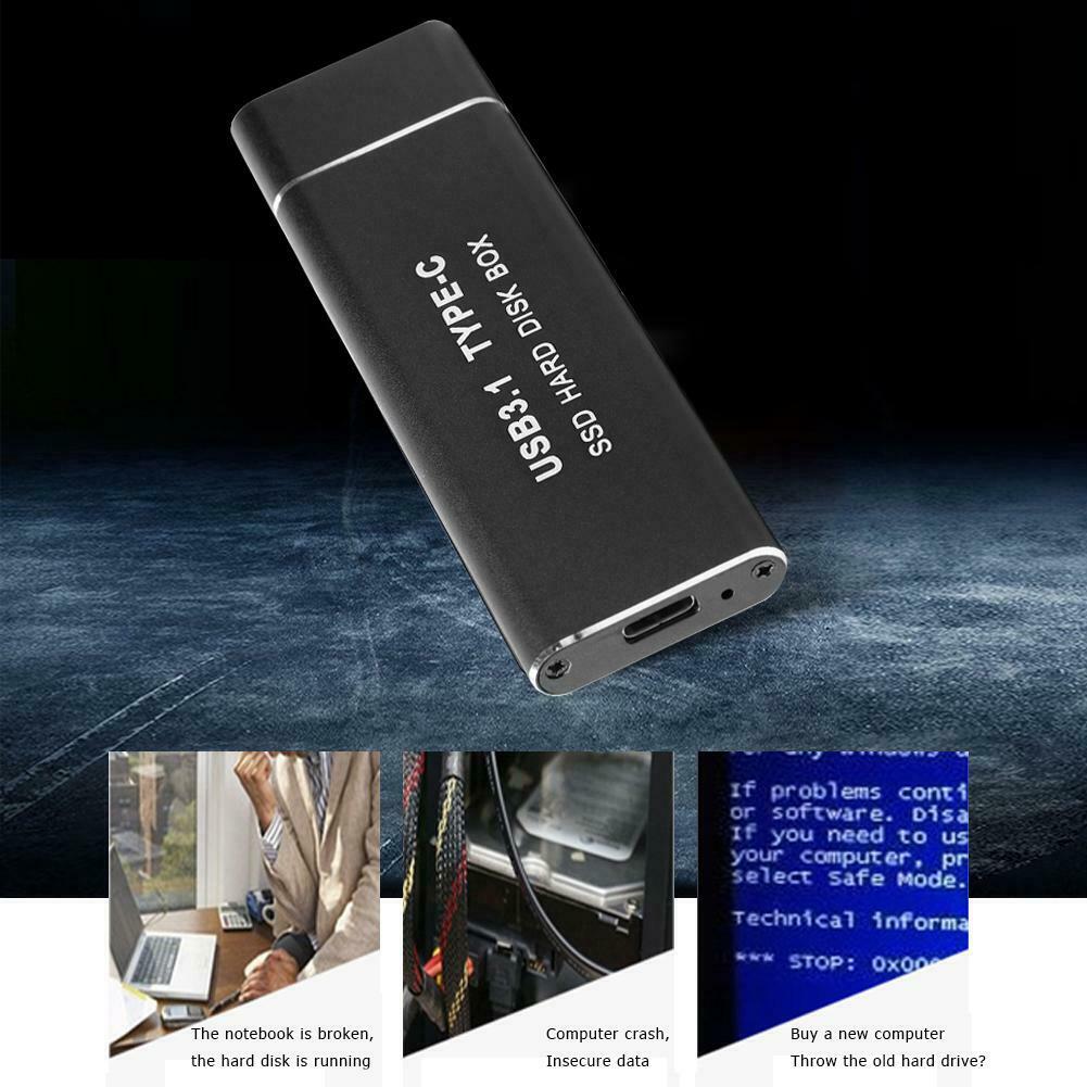 Hard Disk Case SSD USB3.1 Type C to M.2 NGFF External Hard Drive Enclosure #k