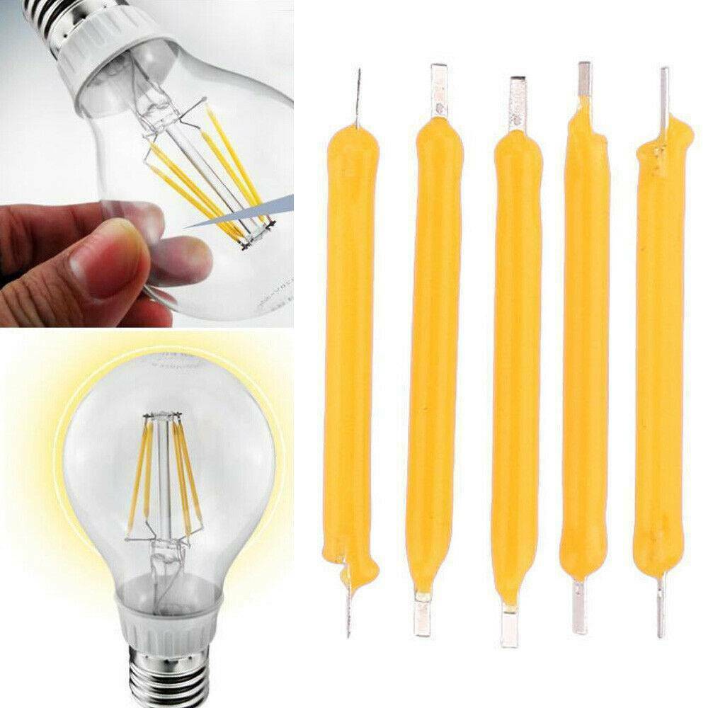 10x 3V Super Bright COB LED Solar Filament Bulb Candle Light Home Lamp Source@