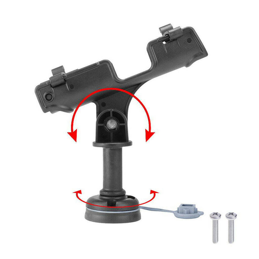 BLACK NYLON BOAT FISHING POLE HOLDER - MARINE / KAYAK / CANOE / YACHT - 360