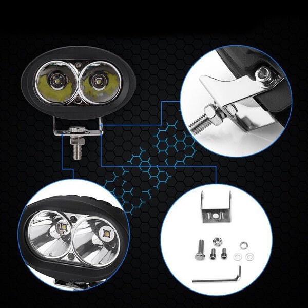2PCS 20W Spot LED Work DRL Light Car SUV Driving Fog Offroad 4WD Bar Universal