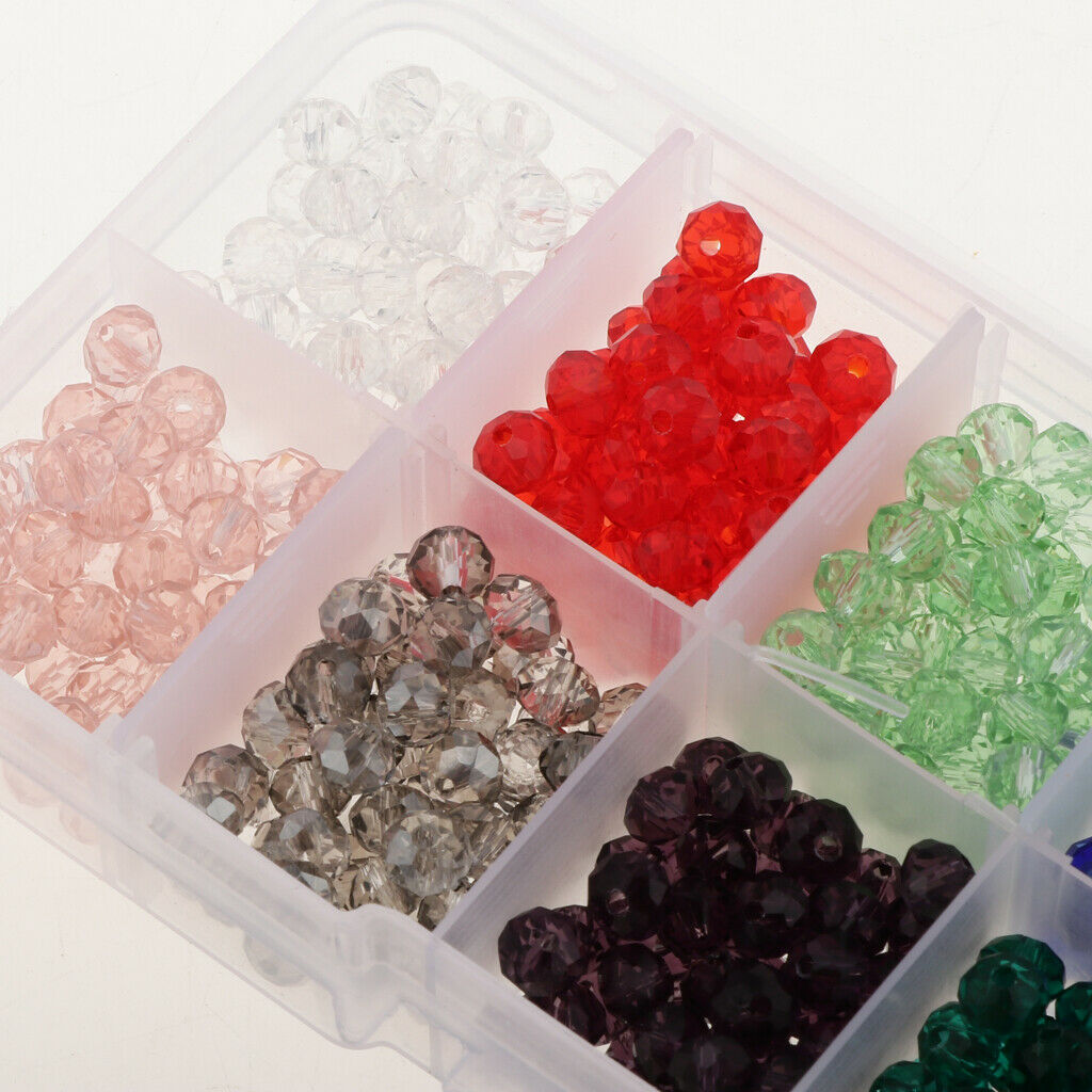 500pcs 6mm colorful rondelle glass beads for jewelry making with